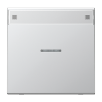 Клавиша для контрольного выключателя с подсветкой, с полем для надписи; алюминий, AL2990NAKO5