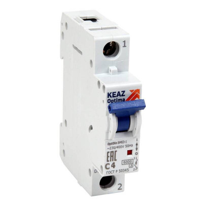 КЭАЗ OptiDin BM63 Автоматический выключатель 1P 50A D 6кА AC (BM63-1D50-УХЛ3)