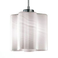 ST LUCE SL117.503.01 Светильник подвесной ST-Luce Серебристый/Белый с полосками E27 1*60W