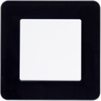 Berker Выключатель 1-клавишный, белый/черное стекло, серия Q.7