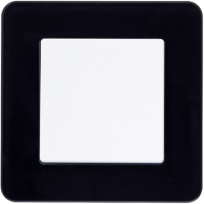 Berker Выключатель 1-клавишный, белый/черное стекло, серия Q.7