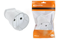 Кабельная розетка 2П б/з 10А 250B белая TDM Electric, SQ1806-0129