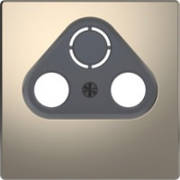 D-Life Накладка  TV розетки, 2(3) отверстия, никель