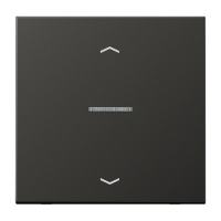 Клавиша для KNX кнопки, 1 группа, с окошком с символами «стрелки»; металл; антрацит, AL101KO5PAN