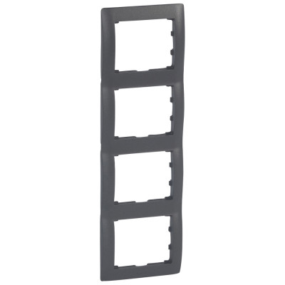 Legrand Рамка - Galea Life - 4 поста - вертикальный монтаж - Dark Bronze, 771208