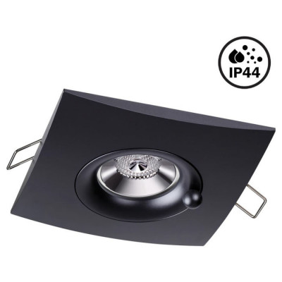Novotech 370796 SPOT NT21 294 черный Светильник встраиваемый влагозащищенный IP44 GU10 50W 220V WATER