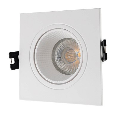 Denkirs DK3071-WH Встраиваемый светильник, IP 20, 10 Вт, GU5.3, LED, белый/белый, пластик