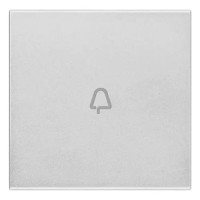 Vimar Клавиша для осевых устройств на 2 модуля символом "звонок", серебро матовое, 20132.C.N