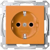 SM Розетка со шторками 2К+З 16А 250В~, оранж. SM Розетка со шторками 2К+З 16А 250В~, оранж.
