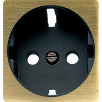 FD04314PM-M Fede Fede Обрамление розетки 2К+З, Matt Patina/черн.