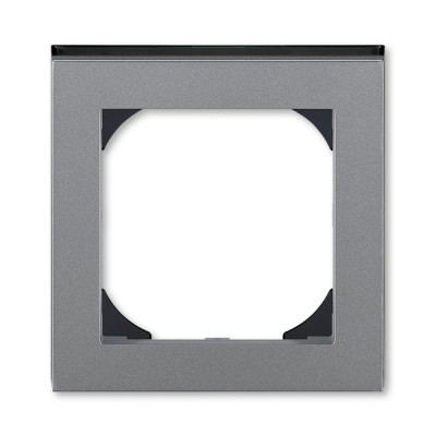 3901H-A05510 69 - Рамка ABB Levit 1 пост 55х55 для механизмов BJE сталь / дымчатый чёрный - 2CHH015510A4069
