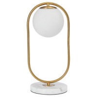 Arte Lamp MATISSE, Светильник настольный интерьерный, цвет арматуры - АНТИЧНАЯ БРОНЗА, цвет плафона/декора - БЕЛЫЙ, 1х40W E14, A7745LT-1AB