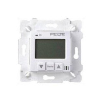 FD18000 Fede Fede Термостат для теплых полов, цифровой, 16A, с LED дисплеем,  с датчиком 2.5 м, белый