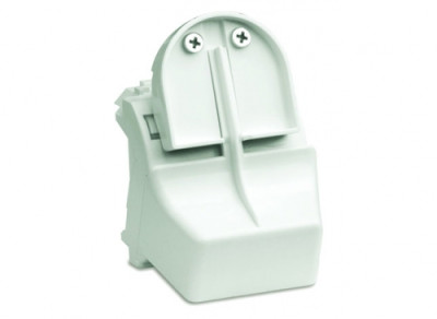 ДКС Адаптер для оптоволоконных разъемов 2хST, c системой пломбировки, белый, 2мод., 76618B