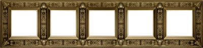FD01415PB Fede Granada Рамка 5-ная, Bright Patina