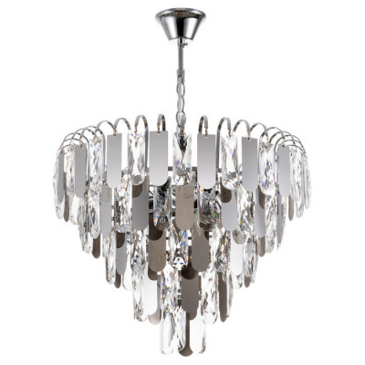 Arte Lamp VIVIEN, Люстра, цвет арматуры - ХРОМ, цвет плафона/декора - ПРОЗРАЧНЫЙ, 6х60W E27, A2719SP-6CC