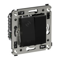 4412343 - ДКС Диммер кнопочный в стену для LED ламп, "Avanti", "Черный матовый"