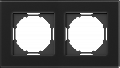 Donel A07 Natural Чёрное стекло рамка 2-я, серия DB, DEN212BG