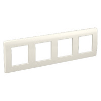 ДКС Рамка на 2+2+2+2 модуля (четырехместная), белая, RAL9010, 75014W