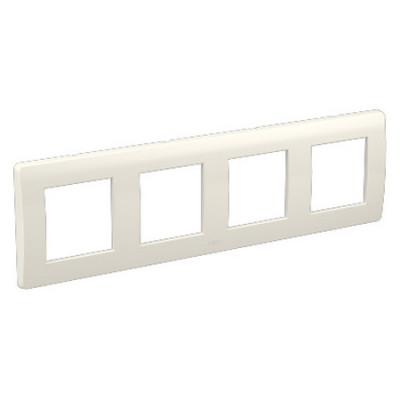 ДКС Рамка на 2+2+2+2 модуля (четырехместная), белая, RAL9010, 75014W