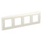 ДКС Рамка на 2+2+2+2 модуля (четырехместная), белая, RAL9010, 75014W