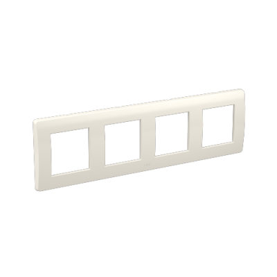 ДКС Рамка на 2+2+2+2 модуля (четырехместная), белая, RAL9010, 75014W