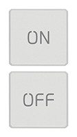 Vimar Две плоские клавиши, символы "ON/OFF", Flat, белые, 22751.1.01