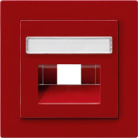 028443 Gira Накладка для коммутационной розетки UAE/IAE с полем для надписи