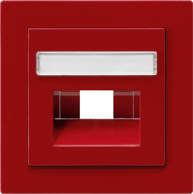 028443 Gira Накладка для коммутационной розетки UAE/IAE с полем для надписи