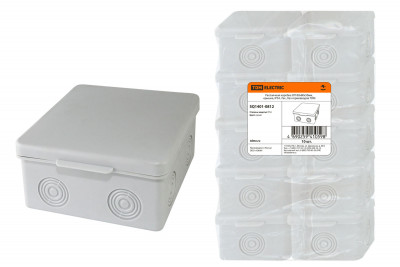 Распаячная коробка ОП 80х80х50мм, крышка, IP54, 7вх., без гермовводов TDM Electric, SQ1401-0812