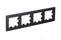 ATN312304 - ATLASDESIGN NATURE 4-постовая РАМКА, МЕТАЛЛ ОНИКС, Systeme Electric