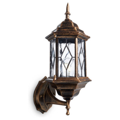 Светильник садово-парковый, 60W 230V E27 черное золото, PL121, Feron 11343