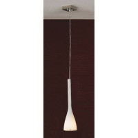 LUSSOLE VARMO Подвесной светильник, цвет основания - матовый никель, плафон - стекло (цвет - белый), 1x40W E14, LSN-0106-01