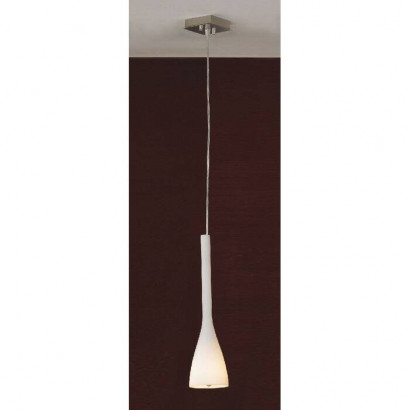 LUSSOLE VARMO Подвесной светильник, цвет основания - матовый никель, плафон - стекло (цвет - белый), 1x40W E14, LSN-0106-01