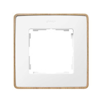 Simon S82Detail Рамка 1-ная, дерево - белая (100% Бук), 8201610-270