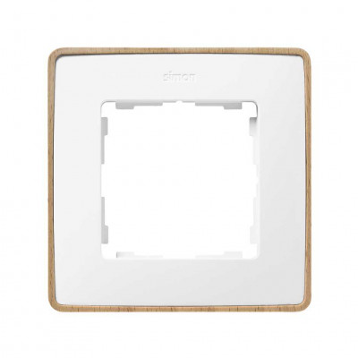 Simon S82Detail Рамка 1-ная, дерево - белая (100% Бук), 8201610-270