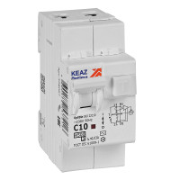 КЭАЗ АВДТ с защитой от сверхтоков OptiDin D63-22C10-AC-У3 (2P, C10, 30mA, 4,5кА), 328097
