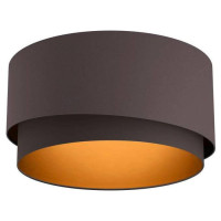 39928 Потолочный светильник MANDERLINE, 1x40W, E27, H220, ?450, сталь, черный/текстиль, капучино, ко