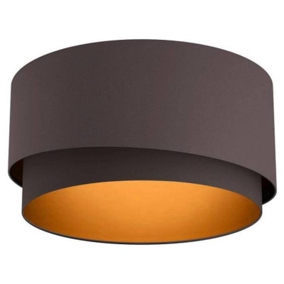 39928 Потолочный светильник MANDERLINE, 1x40W, E27, H220, ?450, сталь, черный/текстиль, капучино, ко