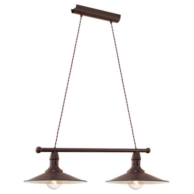 49457 Подвес STOCKBURY, 2x60W (E27), L800, H1100, сталь, коричневый состаренный, бежевый