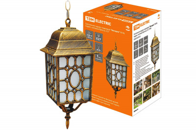 Светильник садово-парковый "Беседка" 60 Вт, подвес, матовое/бронза, Е27, TDM Electric, SQ0330-0335