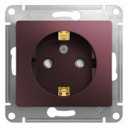 GSL001145 - GLOSSA РОЗЕТКА с заземлением со шторками, 16А, 250В, механизм, БАКЛАЖАНОВЫЙ, Schneider Electric GSL001145 - GLOSSA РОЗЕТКА с заземлением со шторками, 16А, 250В, механизм, БАКЛАЖАНОВЫЙ, Schneider Electric