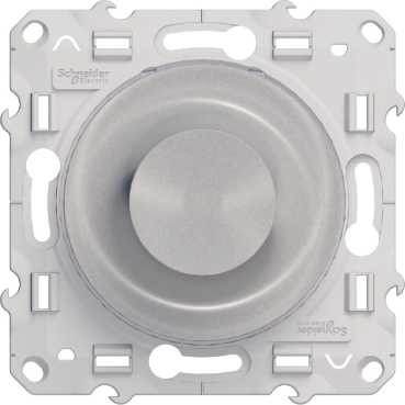 S53R515 - ODACE СВЕТОРЕГУЛЯТОР поворотно-нажимной, универсальный, 20-420 ВА, АЛЮМИНИЙ, Schneider Electric