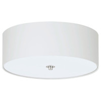 94918 Светильник потолочный PASTERI, 3х60W (E27), ?475, H195, никель мат./текстиль, белый