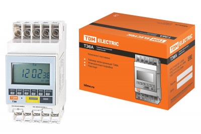 Таймер электронный ТЭ8A-1мин/7дн-8on/off-16А-DIN TDM Electric, SQ1503-0002