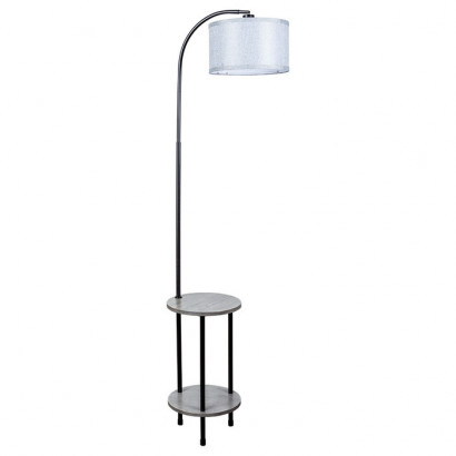Arte Lamp COMBO, Светильник напольный, цвет арматуры - черный, цвет плафона/декора - серый, 1x60W E27, A4055PN-1BK