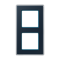 Рамка на 2 поста, стекло цвет Синий, Jung Рамка на 2 поста, стекло цвет Синий, Jung