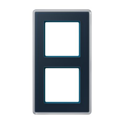 Рамка на 2 поста, стекло цвет Синий, Jung