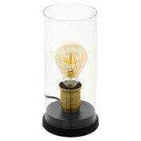 43105 Настольная лампа SMYRTON, 3х60W (E27), ?120, H275, основа ?130, сталь, черный, бронза//стекло, 43105