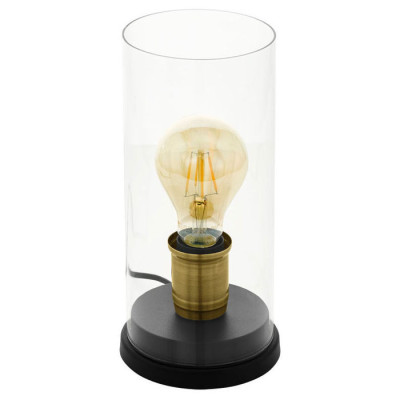 43105 Настольная лампа SMYRTON, 3х60W (E27), ?120, H275, основа ?130, сталь, черный, бронза//стекло, 43105